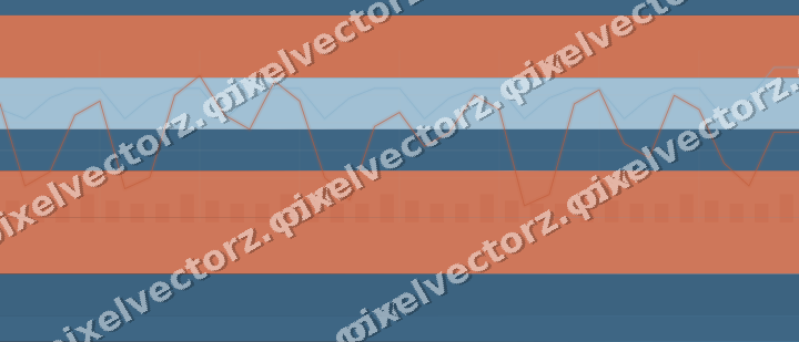 Glowing neon chart background in orange and cyan