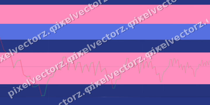 Glowing neon chart background in pink and blue