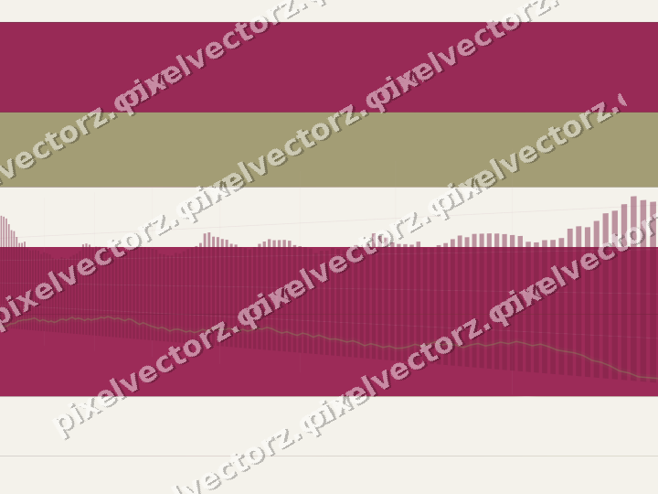 Glowing neon chart background in pink and yellow