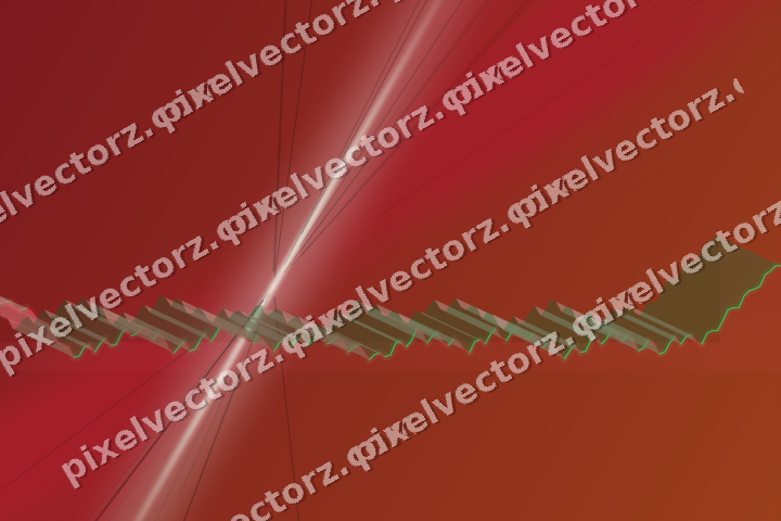 Glowing neon chart background in red and pale lime