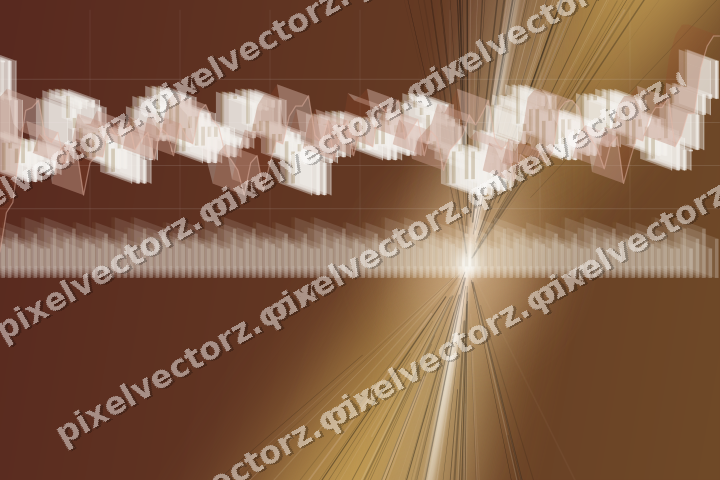 Glowing neon chart background in orange and amber