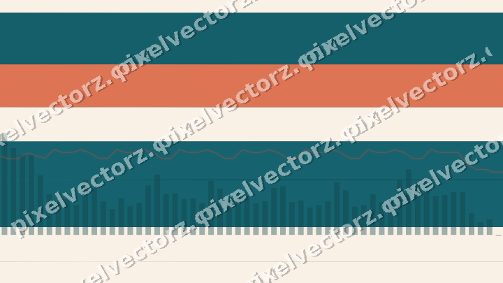 Glowing neon chart background in teal and orange