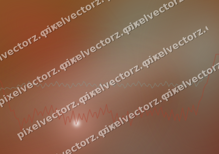 Glowing neon chart background in red and orange