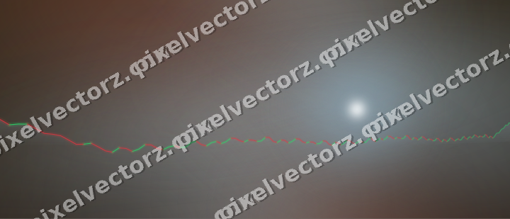 Glowing neon chart background in cyan and red