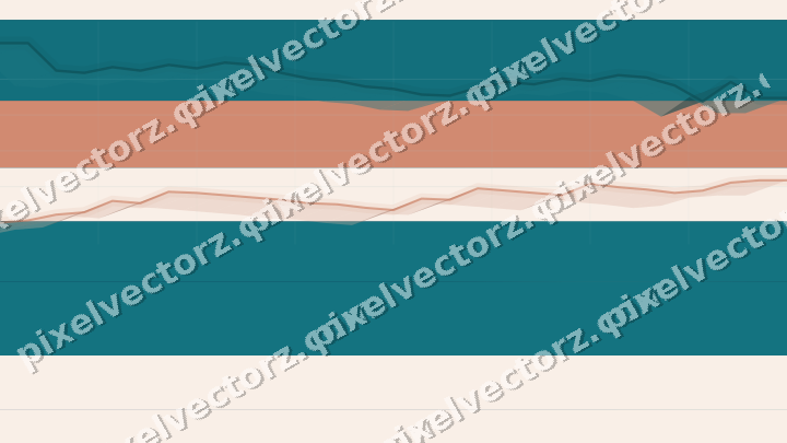 Glowing neon chart background in dark teal and orange