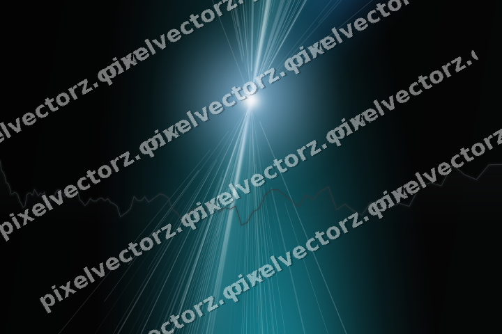Glowing neon chart background in blue and teal