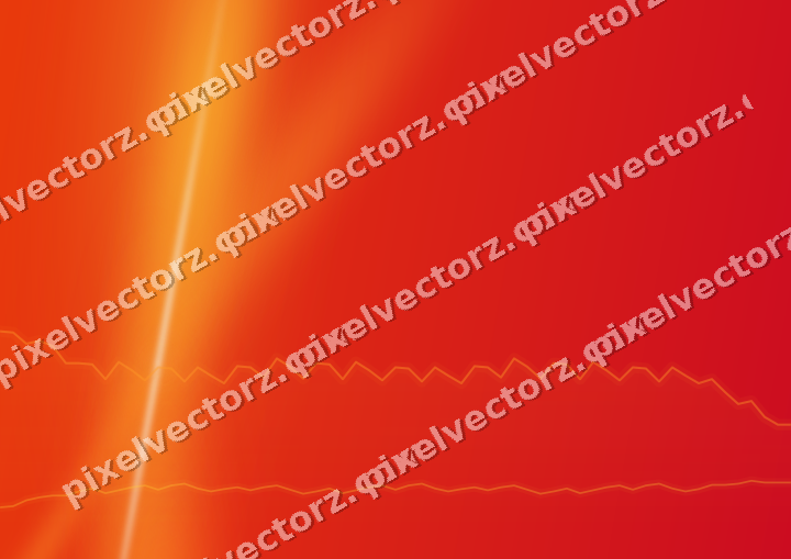Glowing neon chart background in orange and amber