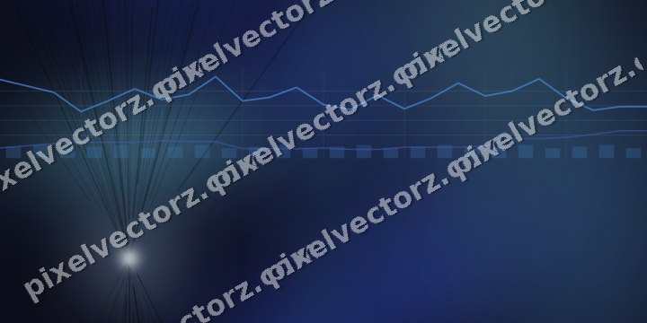 Glowing neon chart background in blue and cyan