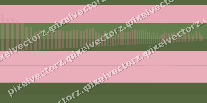Glowing neon chart background in pink and dark lime