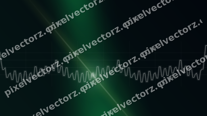 Glowing neon chart background in green and lime