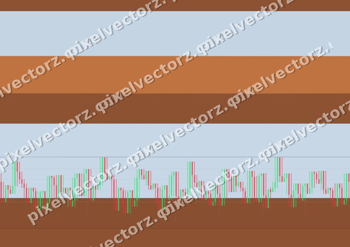 Glowing neon chart background in blue and orange