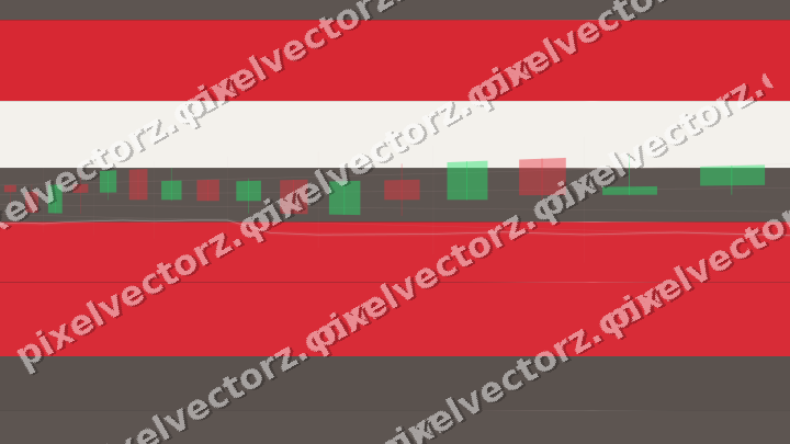 Glowing neon chart background in red and pale amber