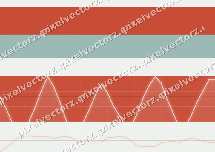 Glowing neon chart background in red and orange