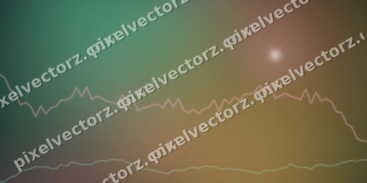 Glowing neon chart background in pink and amber