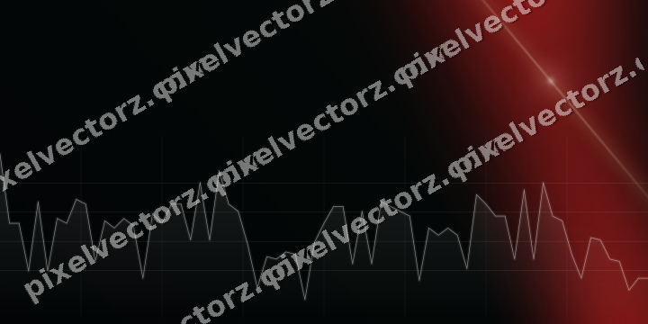 Glowing neon chart background in red and green