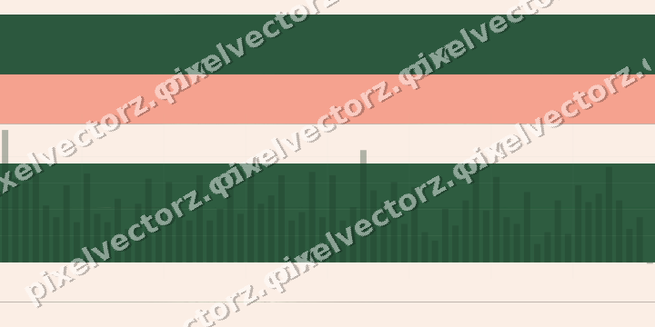 Glowing neon chart background in green and red
