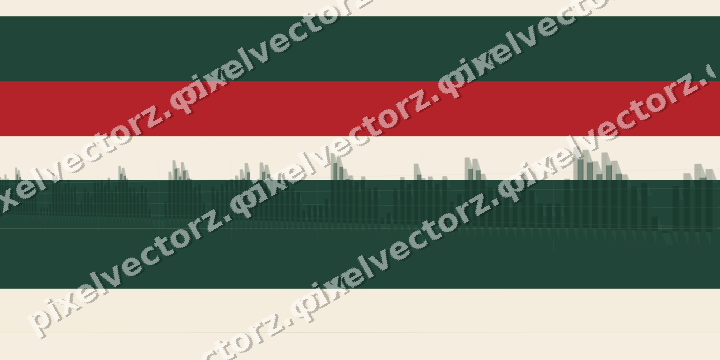 Soft pastel chart background in dark green and red