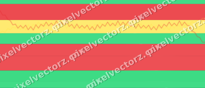 Glowing neon chart background in red and orange