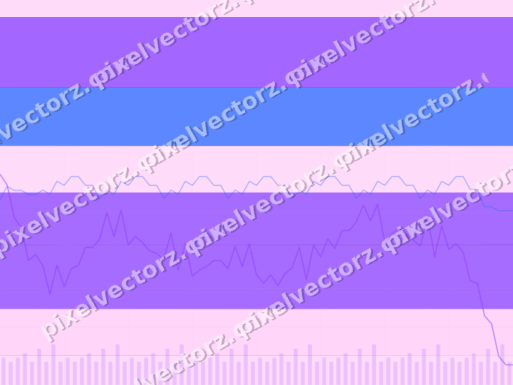 Glowing neon chart background in purple and blue