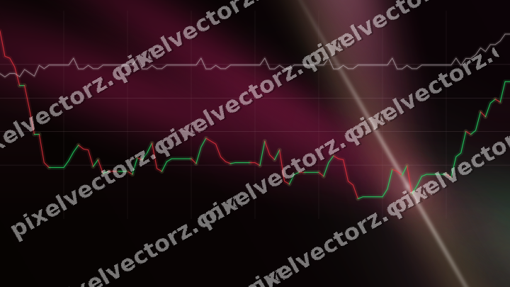 Glowing neon chart background in pink and green