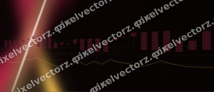 Glowing neon chart background in pink and amber
