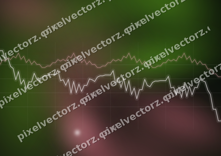 Glowing neon chart background in pink and lime