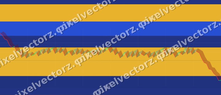 Glowing neon chart background in amber and blue