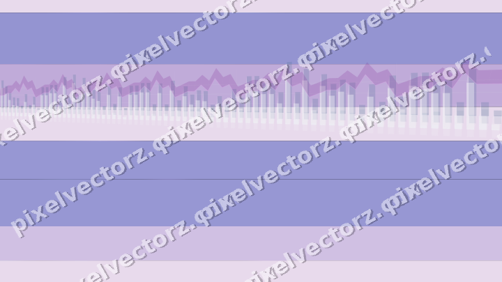 Glowing neon chart background in purple and blue