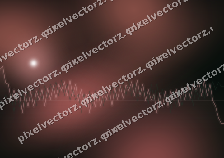 Glowing neon chart background in red and green