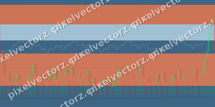 Glowing neon chart background in orange and cyan