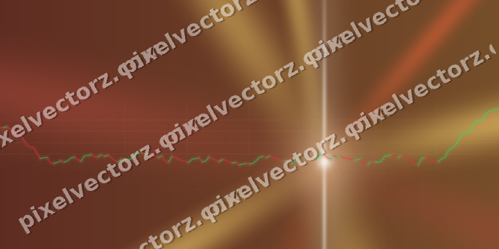 Glowing neon chart background in orange and amber