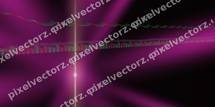 Glowing neon chart background in magenta and amber
