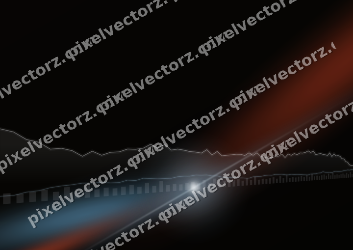 Glowing neon chart background in cyan and red