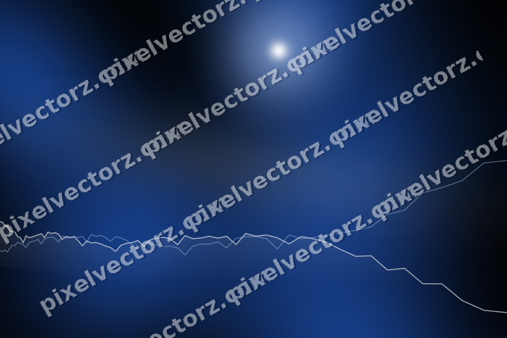 Glowing neon chart background in blue and amber