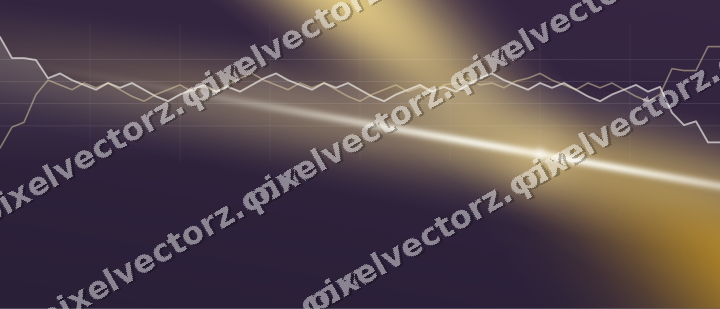 Glowing neon chart background in amber and purple