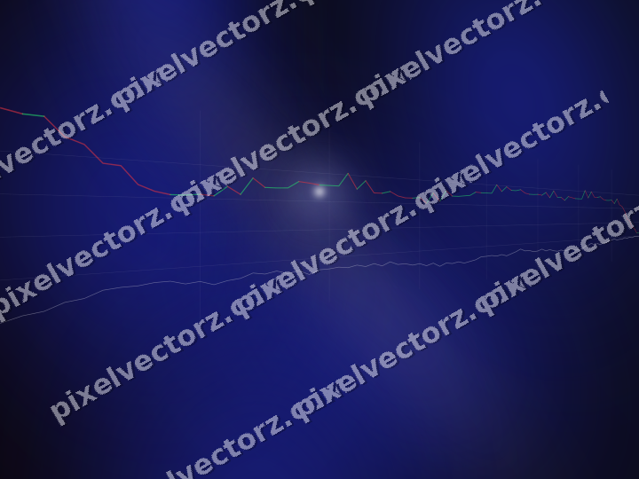 Glowing neon chart background in blue and amber