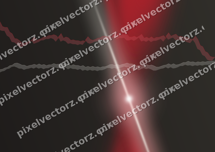Glowing neon chart background in red and pale amber