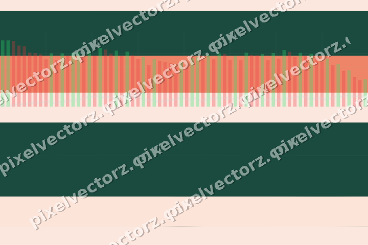 Soft pastel chart background in dark green and orange