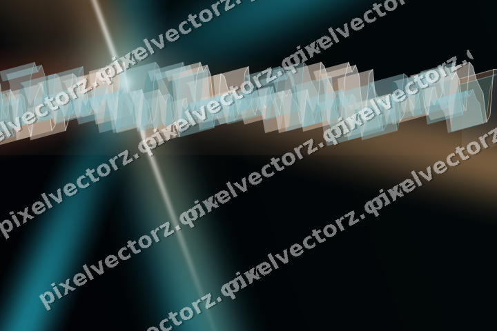 Glowing neon chart background in teal and orange