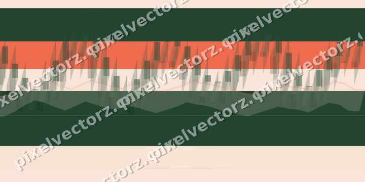 Soft pastel chart background in dark green and red