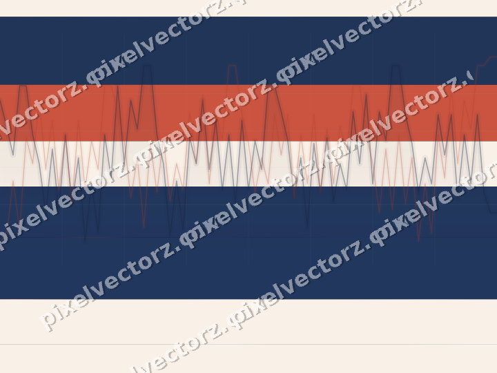 Glowing neon chart background in blue and red
