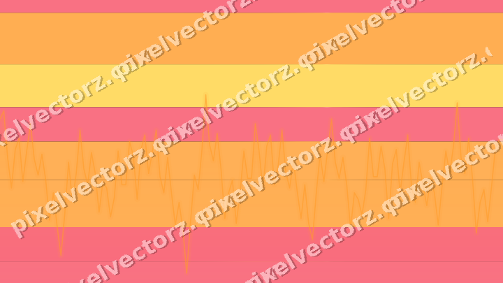 Glowing neon chart background in orange and amber