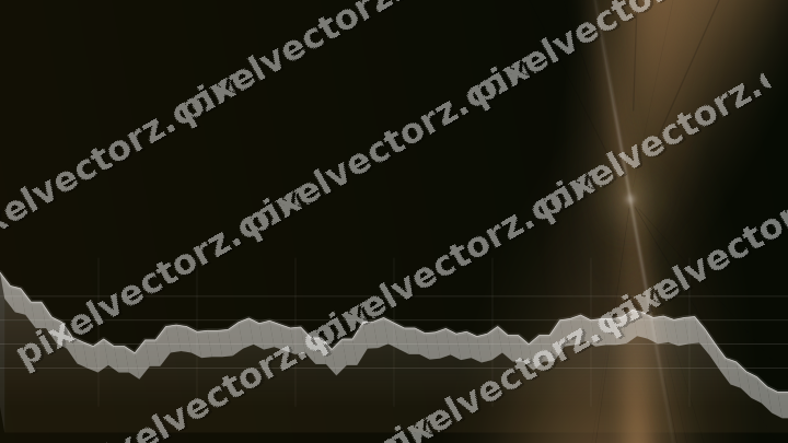 Glowing neon chart background in amber and orange
