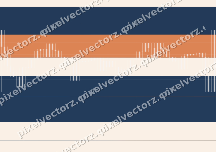 Glowing neon chart background in blue and orange
