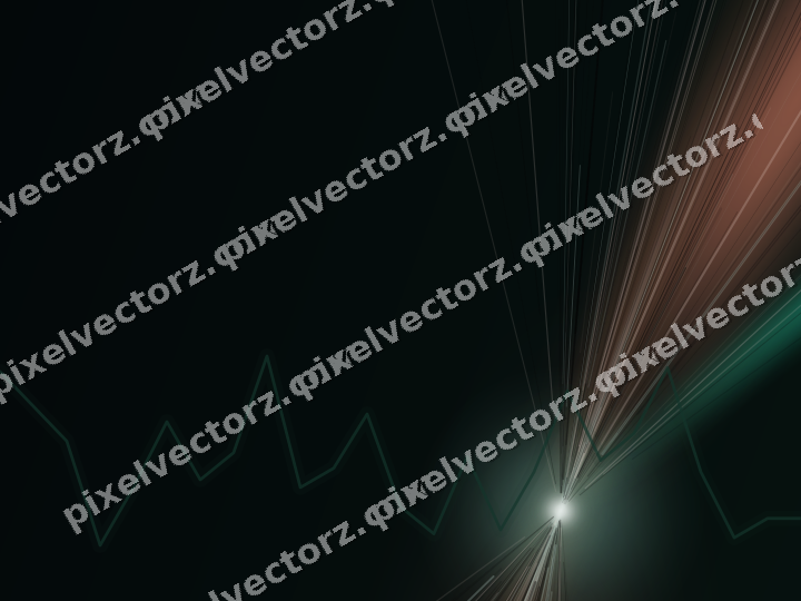 Glowing neon chart background in green and orange