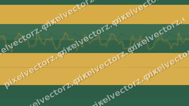 Glowing neon chart background in amber and dark green