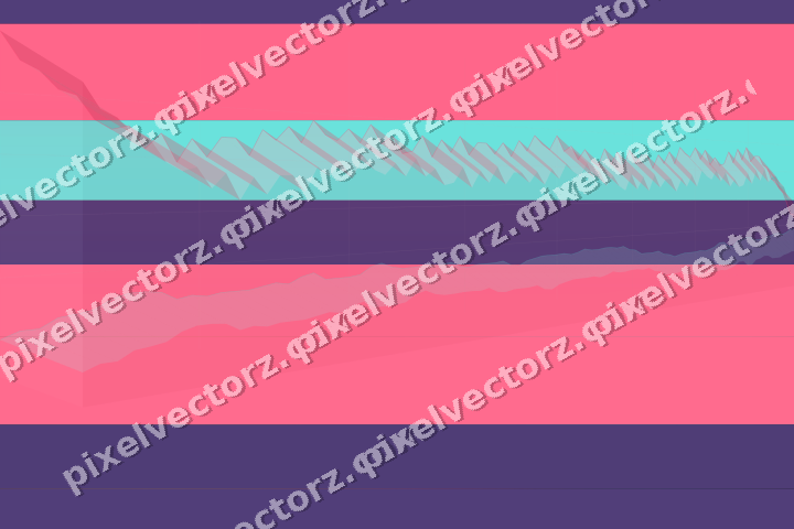 Glowing neon chart background in pink and amber