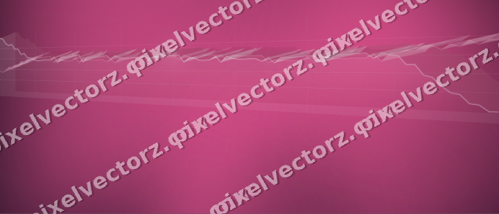 Glowing neon chart background in pink and blue