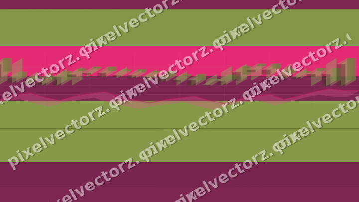 Glowing neon chart background in lime and pink