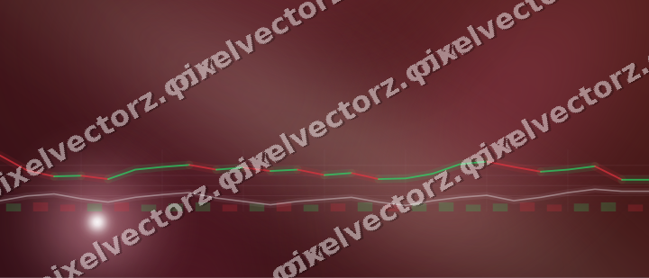 Glowing neon chart background in dark pink and amber